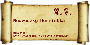 Medveczky Henrietta névjegykártya